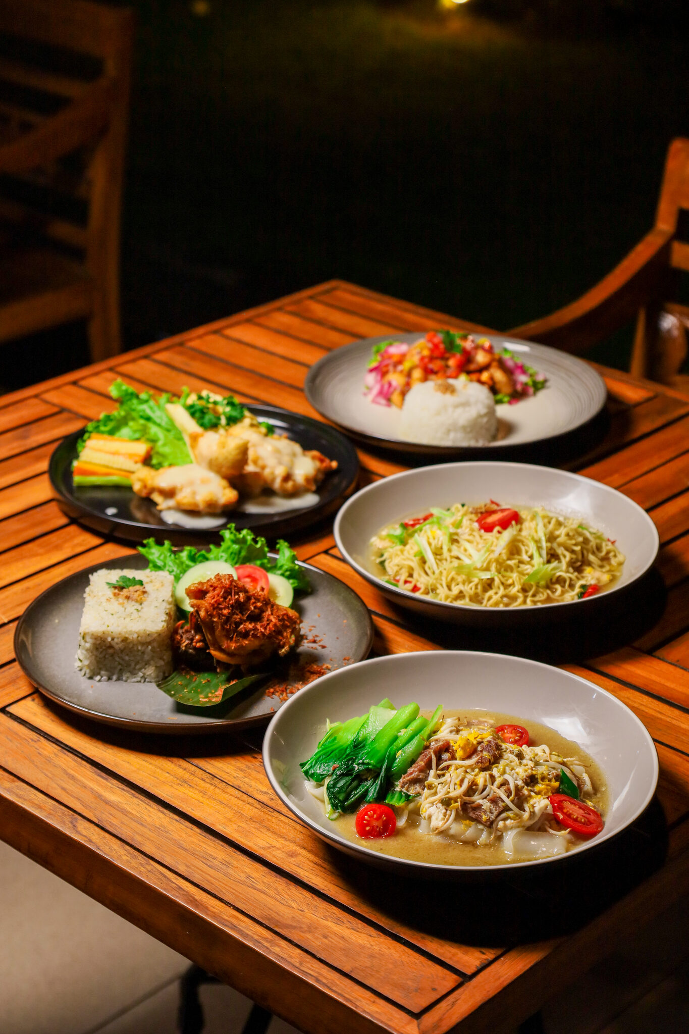 Indonesian dishes served at Etnik Cafe
