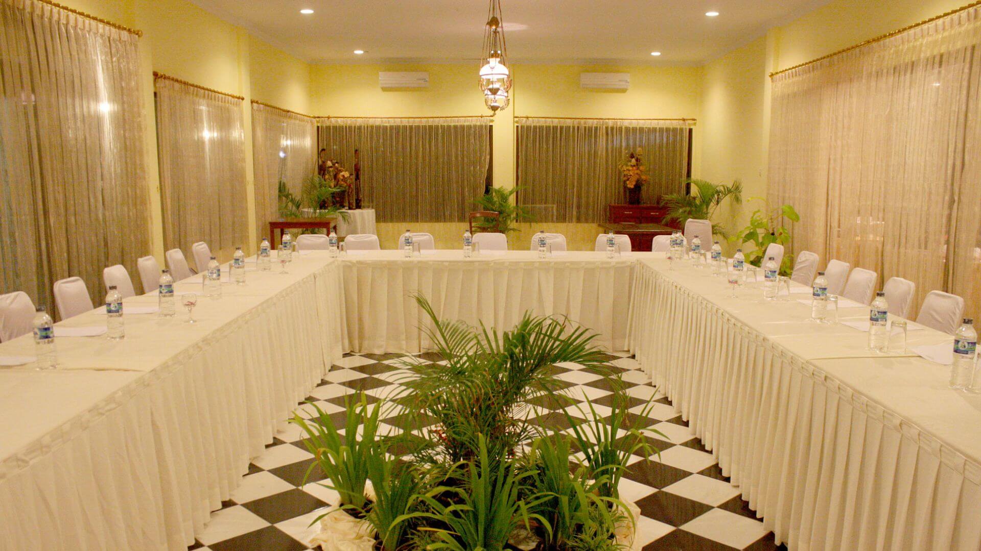 A meeting room at Tasneem arranged around a central table